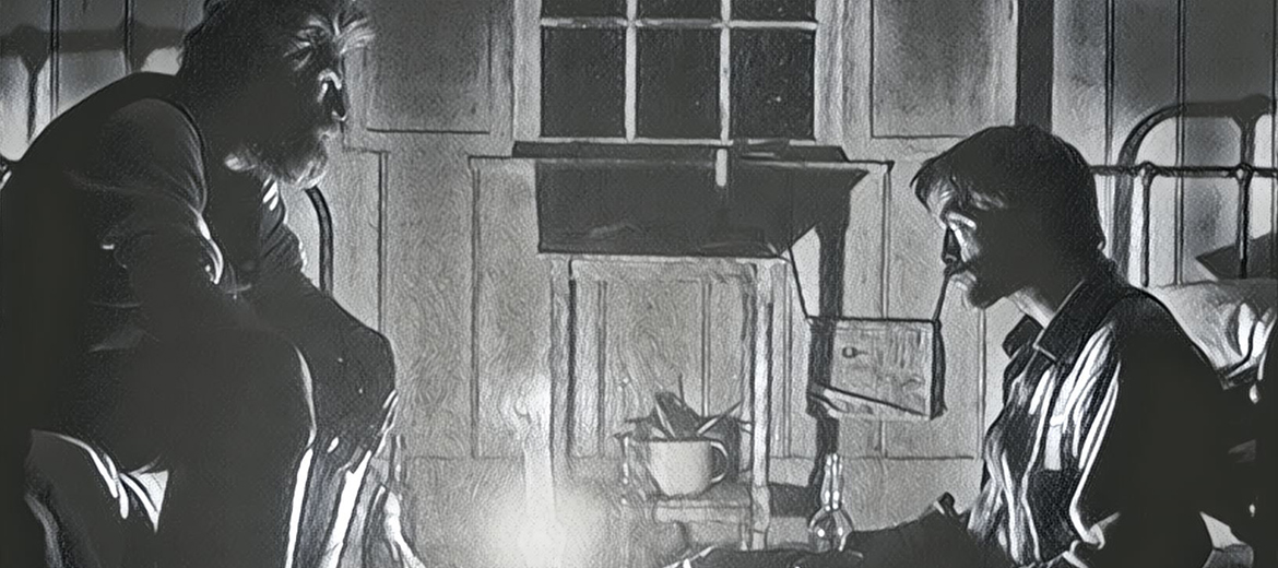 Robert Pattinson y Willem Dafoe en The Lighthouse, de Robert Eggers